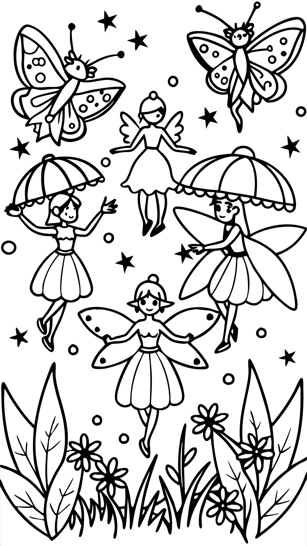 coloring pages of beautiful fairies